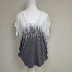 KLD Made in USA Ombre Graphic Print Dolman Sleeve Top, Women's Medium